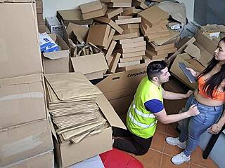 Latina boss goddess catches employee slacking on phone