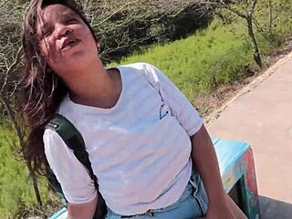 Cute Sexy Latina Spots Me on Beach Then Quickly Goes for Intense Cum-Filled Action in Public