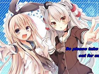 I love guiding you through Amatsukaze and Shimakaze's dual anime JOI session