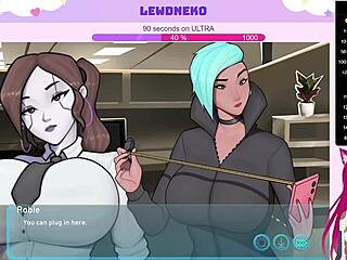 what if a vtuber like lewdneko teases with a fleshlight in a femdom hentai game