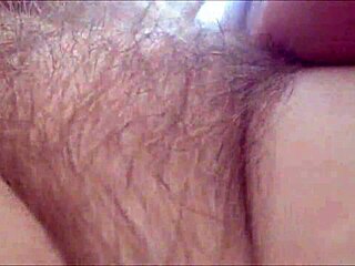 Intensely Rubbing Her Hairy Milf Pussy with Horny Masturbation