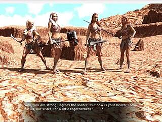 damsels and dungeon part 11 features a threesome with big tits, blowjob, and cumshot in 3d bdsm banging