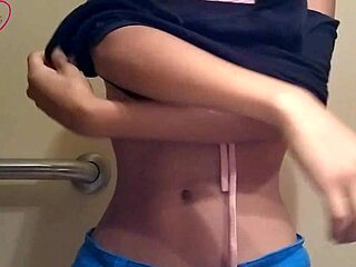 Cute skinny Indian brunette makes a fun self video 😍