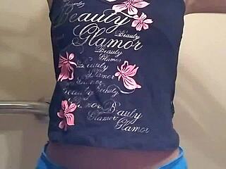 Cute skinny Indian brunette makes a fun self video 😍