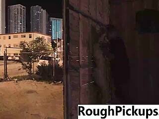 Rough sex with sexy girl intensifies pickup passion.