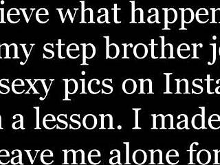 Uh, I caught my half-brother jerking to my photos and made the naughty guy fuck me in skirt till he cums - MysteriousKathy POV