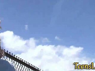 Teen 18+ gets facialized outdoors for pay in hardcore blowjob