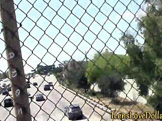 Teen 18+ gets facialized outdoors for pay in hardcore blowjob