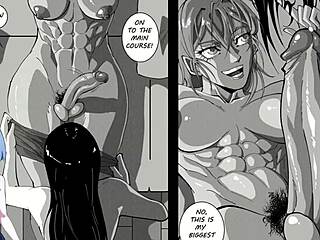 Tyttöjen ilta ulkona 3 sarjakuvassa animessa futanarihahmoilla