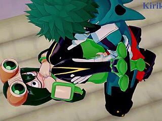 tsuyu asui and mt lady and izuku midoriya intense sex - my hero academia hentai