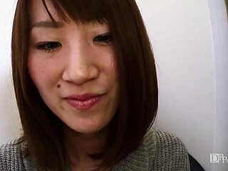 asian japanese girl gets blowjob on her body