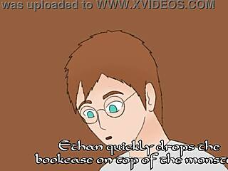 In the library, tomni's hentai romance unfolds with big tits and bookworm vibes.