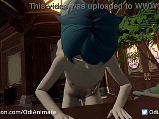 See Xingqiu and Chongyun engage in gay anal sex, masturbation, assfucking, and cumshot in this intense scene.