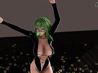Gumi Vocaloidin isot tissit pomppii tässä kiehtovassa MMD hentai-kohtauksessa.