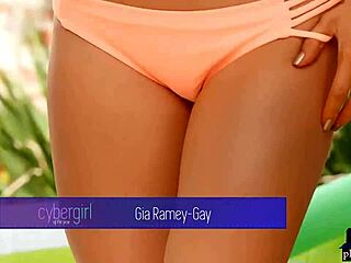 natural bikini milf stripping naked and playing