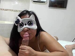 alexachris20 gives a deepthroat blowjob in mexico hotel and wants more cum