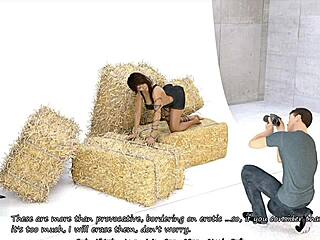 Big City Pleasures 79 sexy brunetka ukazuje veľké falošné kozy pred kamerou