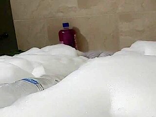 Cyno enjoys solo bubble bath fun in cosplay costume 😊