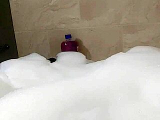 Cyno enjoys solo bubble bath fun in cosplay costume 😊