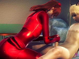 EVANGELION ASUKA FEMBOY READY TO SWALLOW CUM IN GAY CREAMPIE SCENE