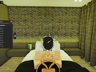 cute robloxian witch subtly banged by mysterious stranger in group setting