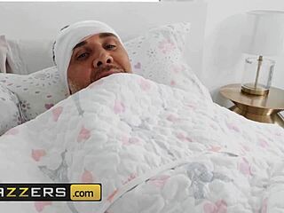 Brooklyn Gray worships Keiran's monster cock in roleplay