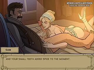 blonde vampire teen with huge boobs sucks and rides monster cock