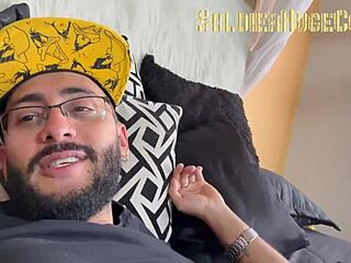 My Friend's Whore Latina Drops By For Dirty Talk, Ball Licking, And Cumshot In Mouth