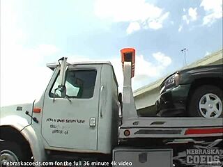 Leihla Leionni flashes her huge tits in outdoor home video.