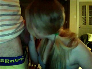 Girlfriend with pigtails sucks and gets facial on Ultrafappers com!