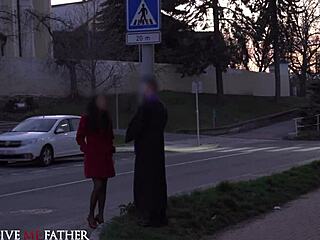 DEVIAnte - Sexy Brunette Admits Craving Rough Sex with Monster Cock to Preacher