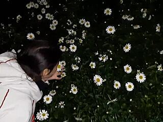 Housekeeper and i masturbate together after garden walk