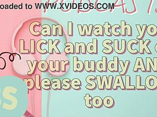kinky buddy lick and suck with swallow