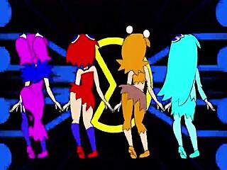 Pacman Ghost Girls Dance 3 Phases
