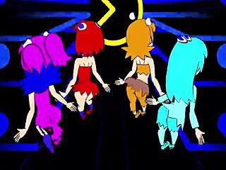 Pacman Ghost Girls Dance 3 Phases