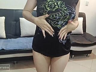 lonely white woman relaxes in her apartment