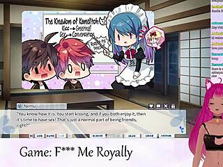 vtuber lewdneko plays f me royally part 1 with kissing
