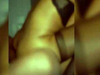 Ebony couple enjoys creampie twice