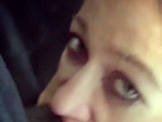 Deepthroat technique with large cock in blowjob scene