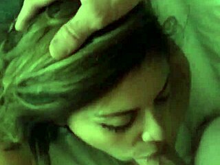 Latina milf sucks big cock with braces.