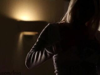 European Babe Rips Clothes in Striptease