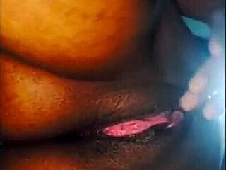 Interracial Brunette Masturbates Her Big Pussy And Touches Tits