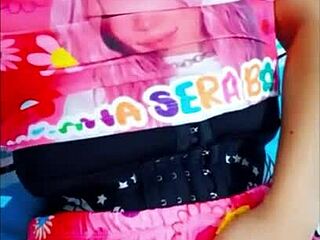 Interracial Brunette Masturbates Her Big Pussy And Touches Tits