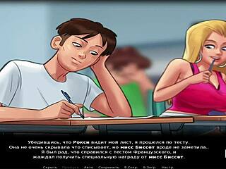 French teacher gets fucked in Summertimesaga.