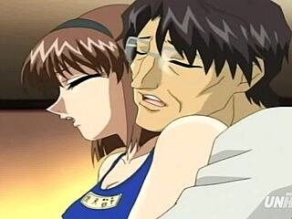 Hentai stefar, kan du slutte å klemme den unge 18+ stedatteren i bikinien allerede?