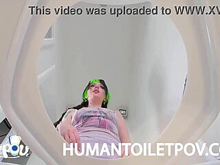 KittyCamTime Caught Off Guard by Human Toilet in Close-Up Femdom Session