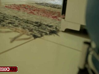 Stepfather Films Stepdaughter Eating Without Panties