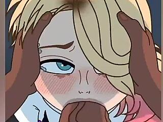 Bästa 2D animationsporr-kompil med ljud vild MILF-action del 2