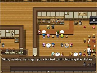 i feel the horny client grabbing the waitress's big tits in this hentai