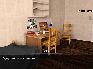 in a dream world, alex watches jenna changing her dress while the landlady fingers her